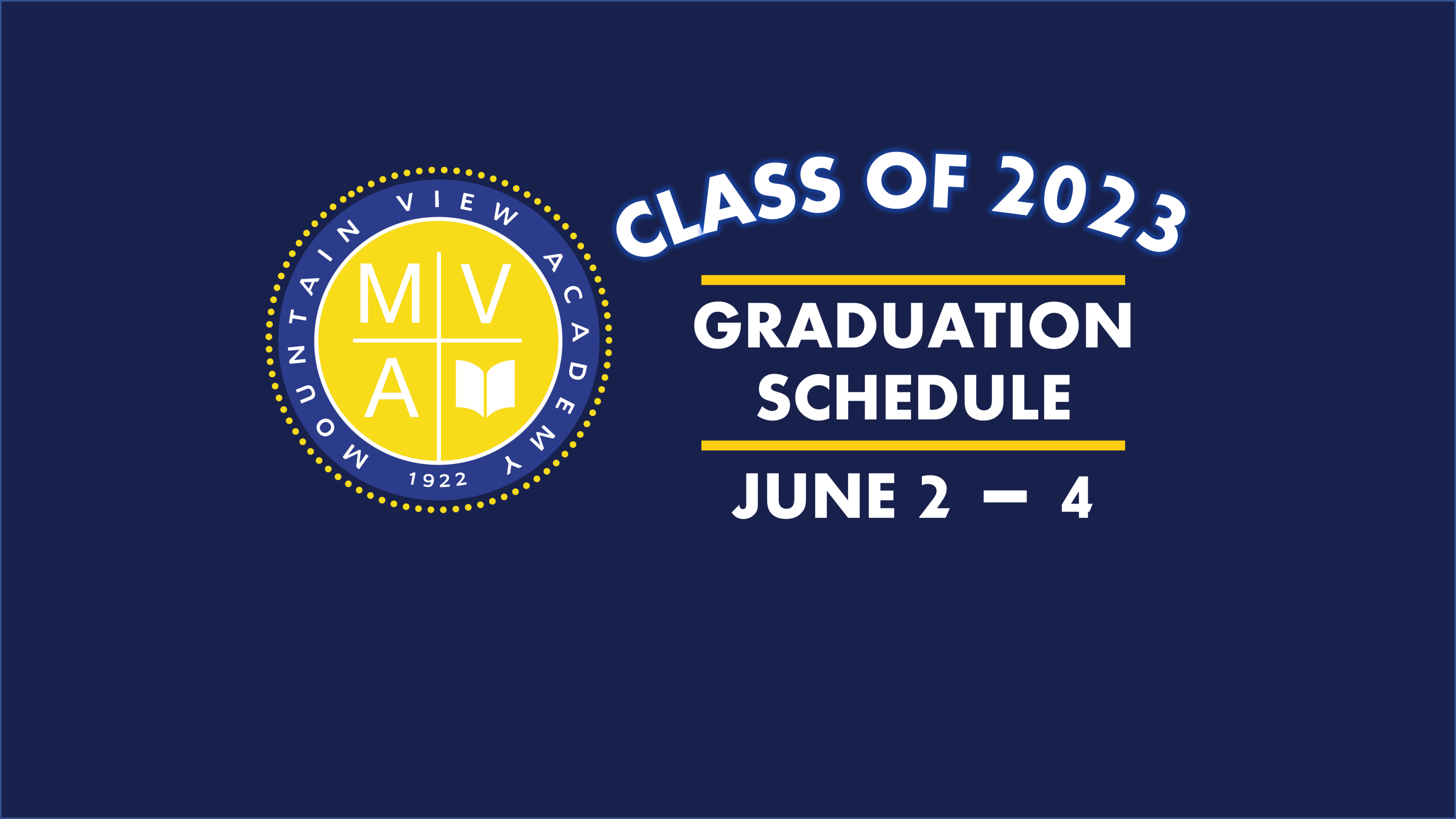 2023 Graduation Schedule